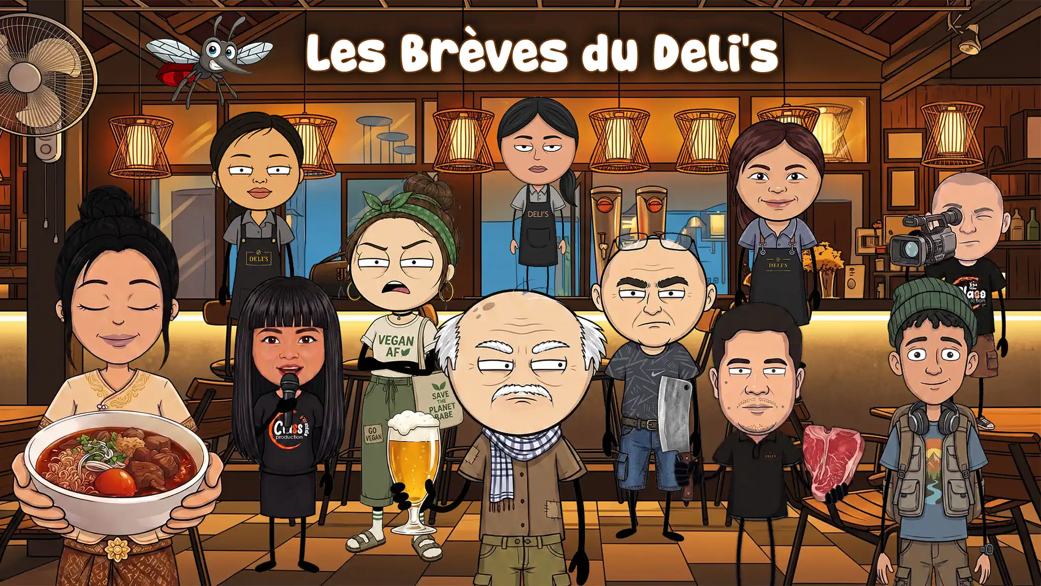 Affiche officielle de la série animée Les Brèves du Deli's
