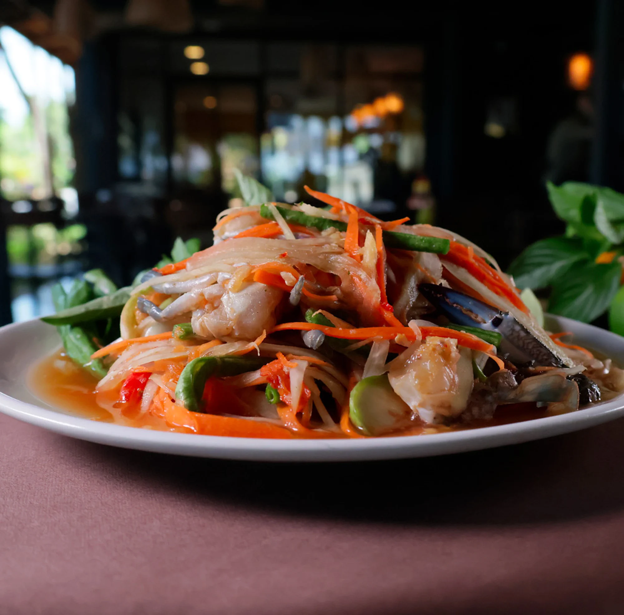 Papaya salad seafood