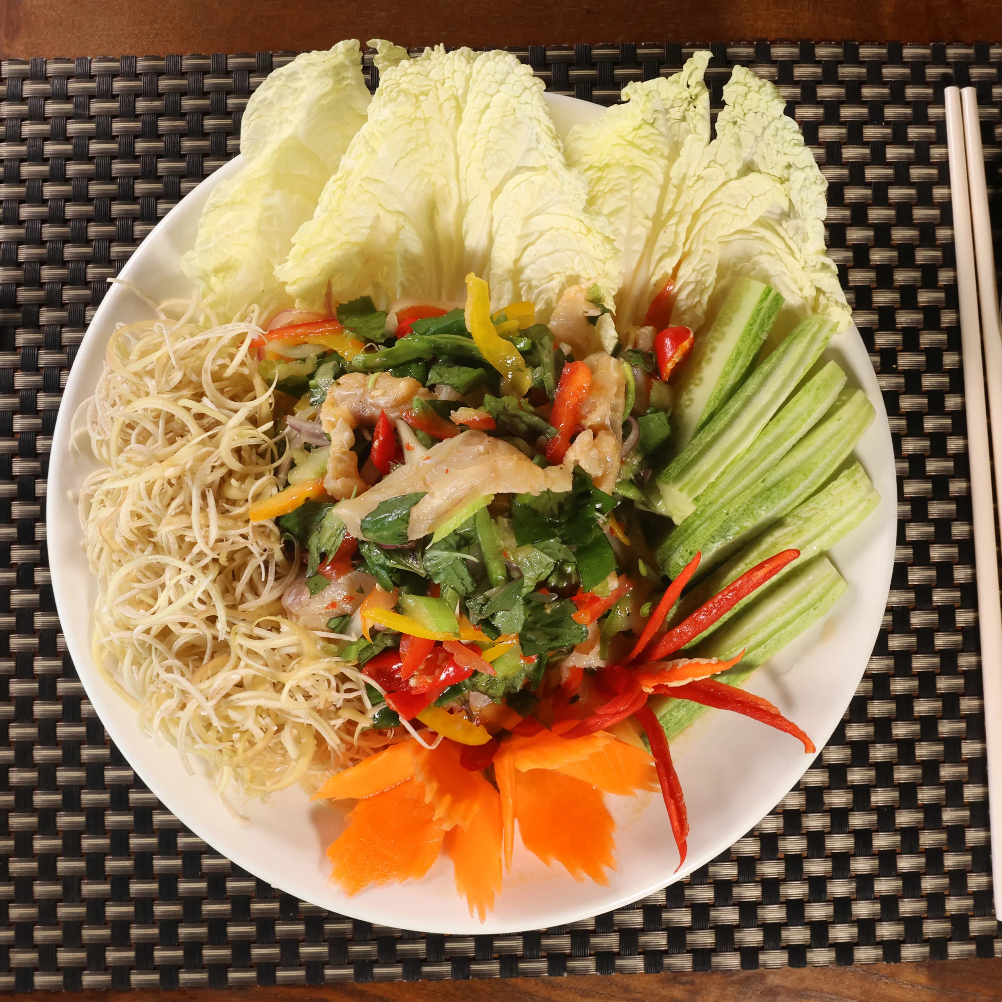 Barracuda with banana flowers