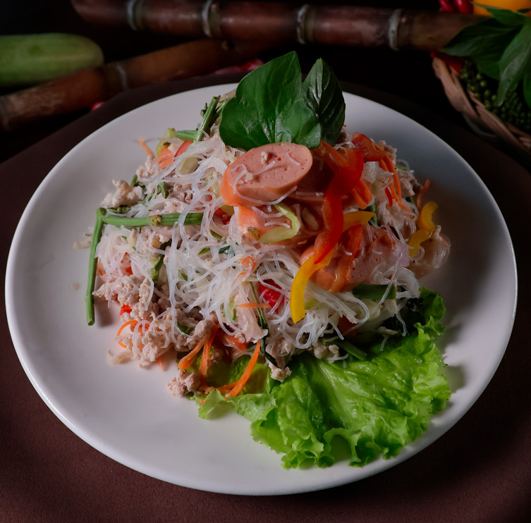 Glass noodle hot dog