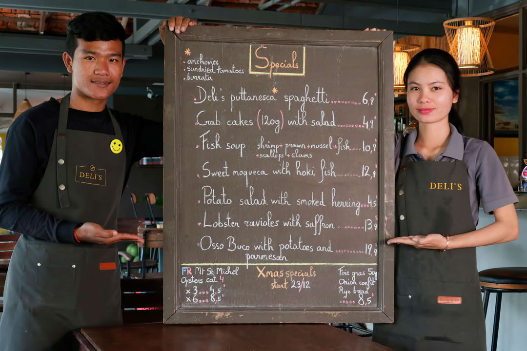 Menu restaurant Deli's Kep Cambodge